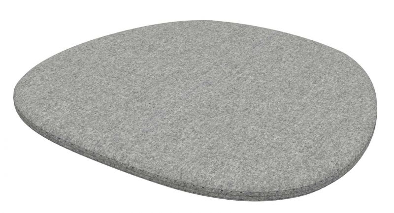 Graue Vitra Sitzauflage Soft Seats Typ B, Cosy Pebble, für bequemes Sitzen.